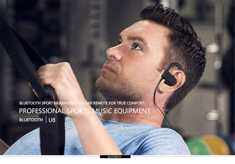 bluetooth earphone headset hot sale u8 earphone good music quality haozhida digital tech u8 earphone