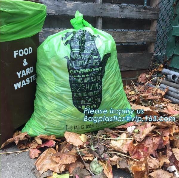 OEM 100% Compostable Eco Friendly Biodegradable Garbage Bags, 100% biodegradable