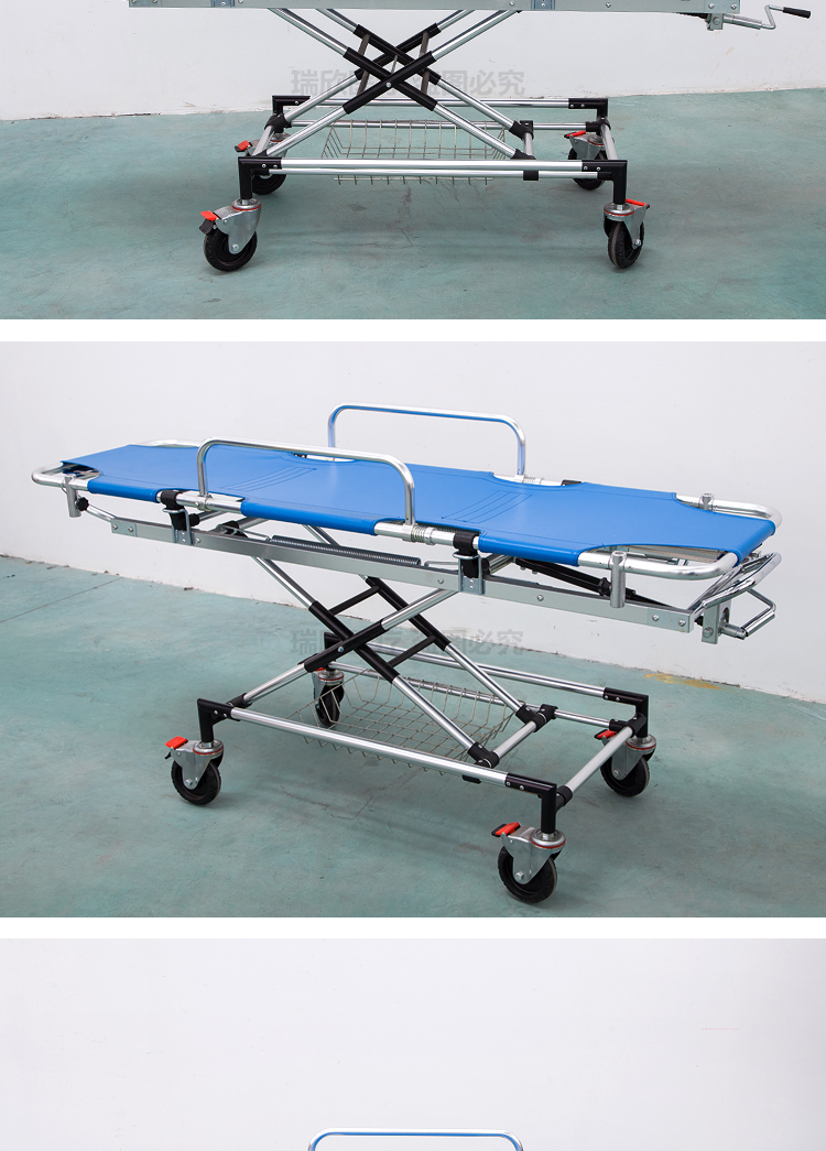 Medical Care Evacuation Stretcher Blue With Sturdy Construction