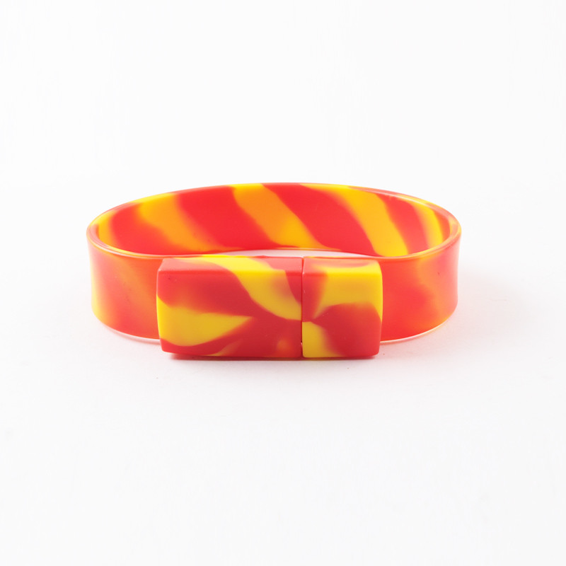 Multicoloured 2.0 3.0 Silicone Wristband USB Flash Drives 256GB 30MB/S