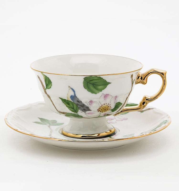 Tableware Gift Ceramic Tea Cup And Saucer Porcelain Serving For One