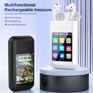 Large Battery In Ear Style Touch Screen Earphone with Multiple Functions and 2.8 TFT Screen Display 8000mAH