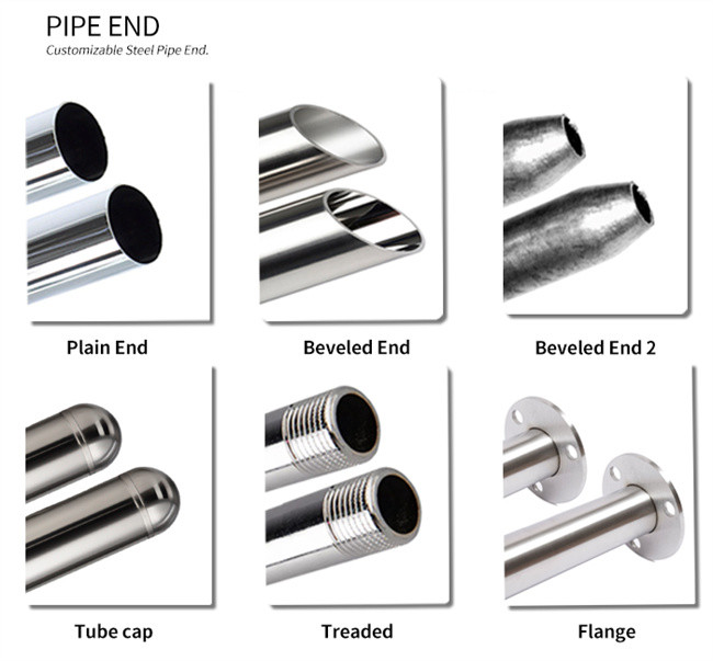 stainless steel pipe end
