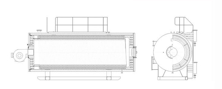 Fluid Heavy Oil Hot Water Boiler Heat Transfer Machine For Plywood Plant