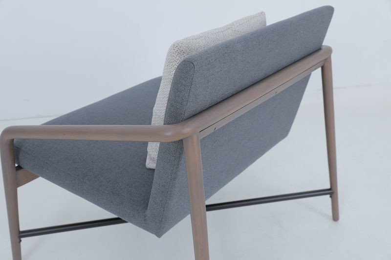 Vintage Hospitality Dining Chairs Wood Upholstery Gray Arm Chair