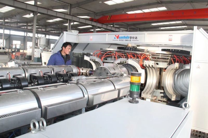Spiral HDPE Hollow Wall Corrugated Pipe Extrusion Production Line 400Kw