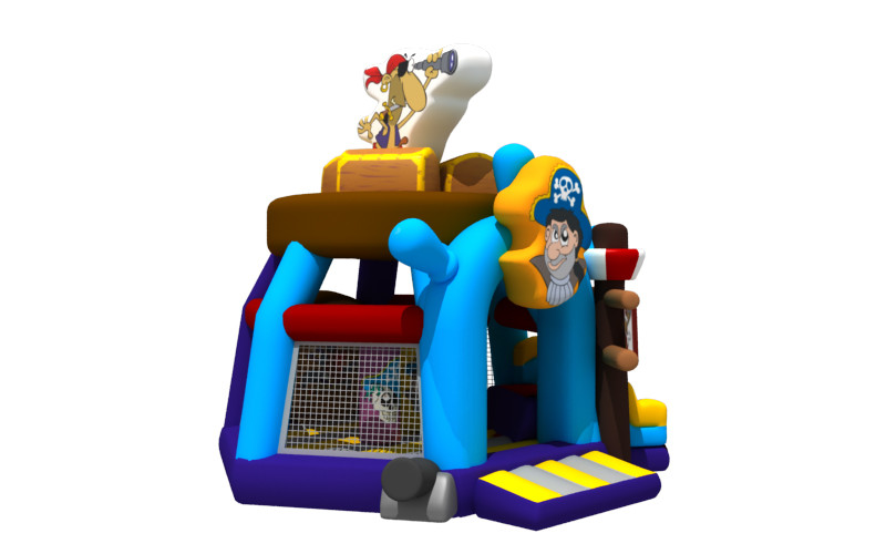 Commercial Inflatable Combos Pirate Theme Blow Up Bouncy House With Slide Jumping Castle For Rental