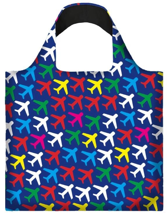 Customised Logo Metallic Color Reusable Shopping Bags Tote, Eco Foldable Shopping Carry Bag Grocery, Foldable Travel Bag