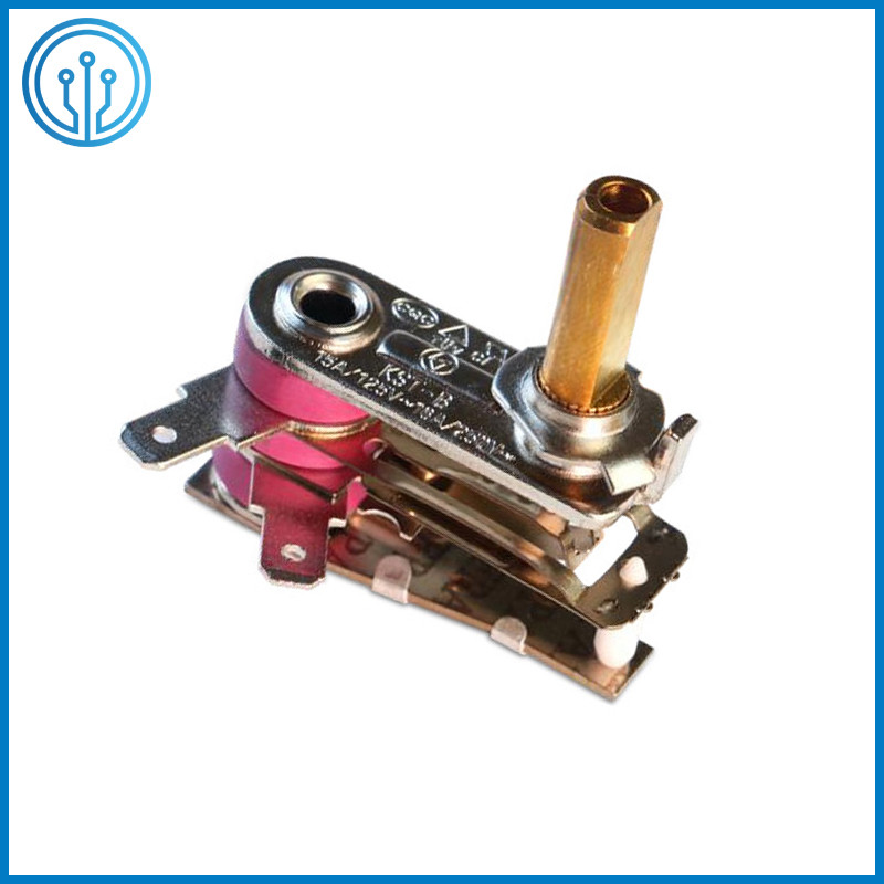 6.3mm Vertical Bimetal Thermostat Switch 10A 250V 60 Degree NC Manual Reset