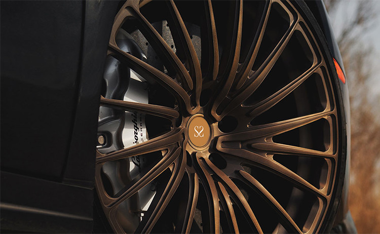 Gold Brush Spokes 2 Piece Forged Wheels For Mercedes Benz Glc 20inch Rotational Polish Stepped