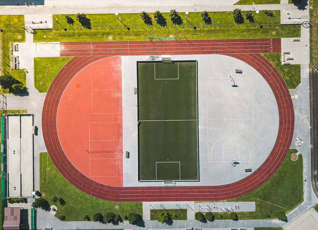 Synthetic Red Tartan Rubber Jogging Track IAAF Approved Running Track Surface