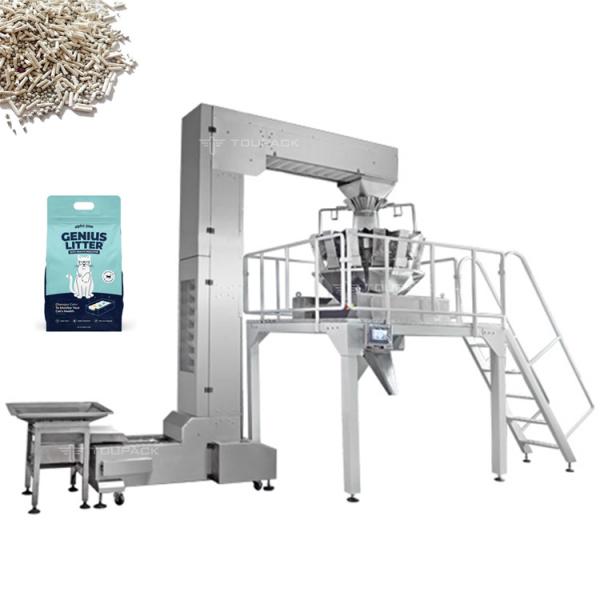 Automatic 5kg Cat Litter Zipper Bag Packing Machine Premade Pouch Packaging