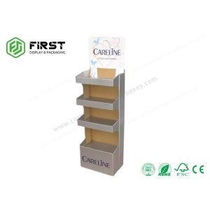 Glossy / Matt Lamination Cardboard Floor Displays CMYK Printing Customized Logo