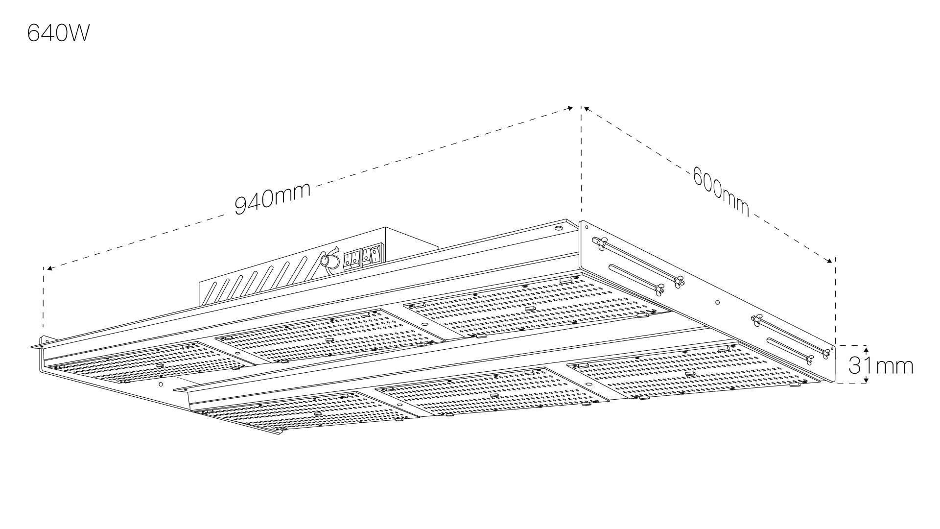 ETL Samsung LM301H BAVA Quantum Board 640W Indoor Garden LED Grow Lights