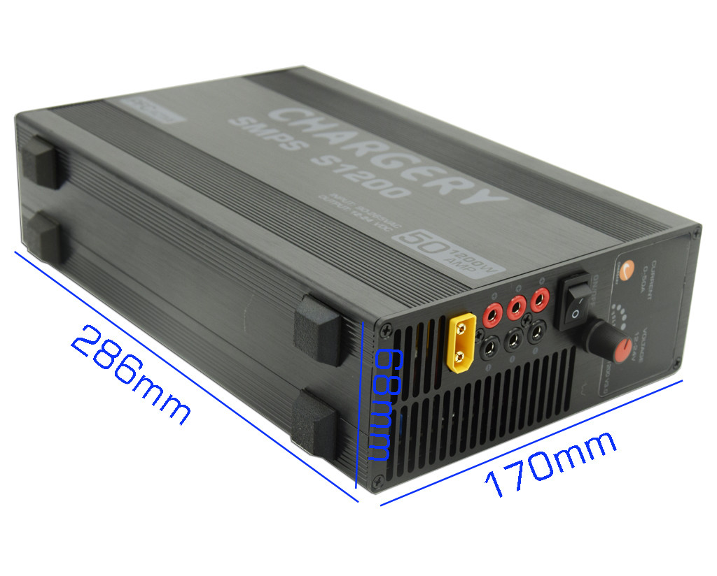 Programmable 1200W 24v SMPS Battery Charger RC 68mm 50A For FPV Drone