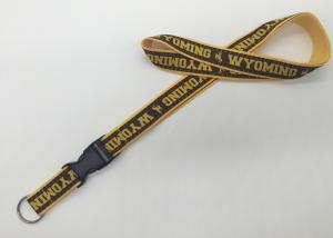  Yellow ECO Friendly Safety Neck Lanyards , Badge Holder Lanyard With Clip Manufactures