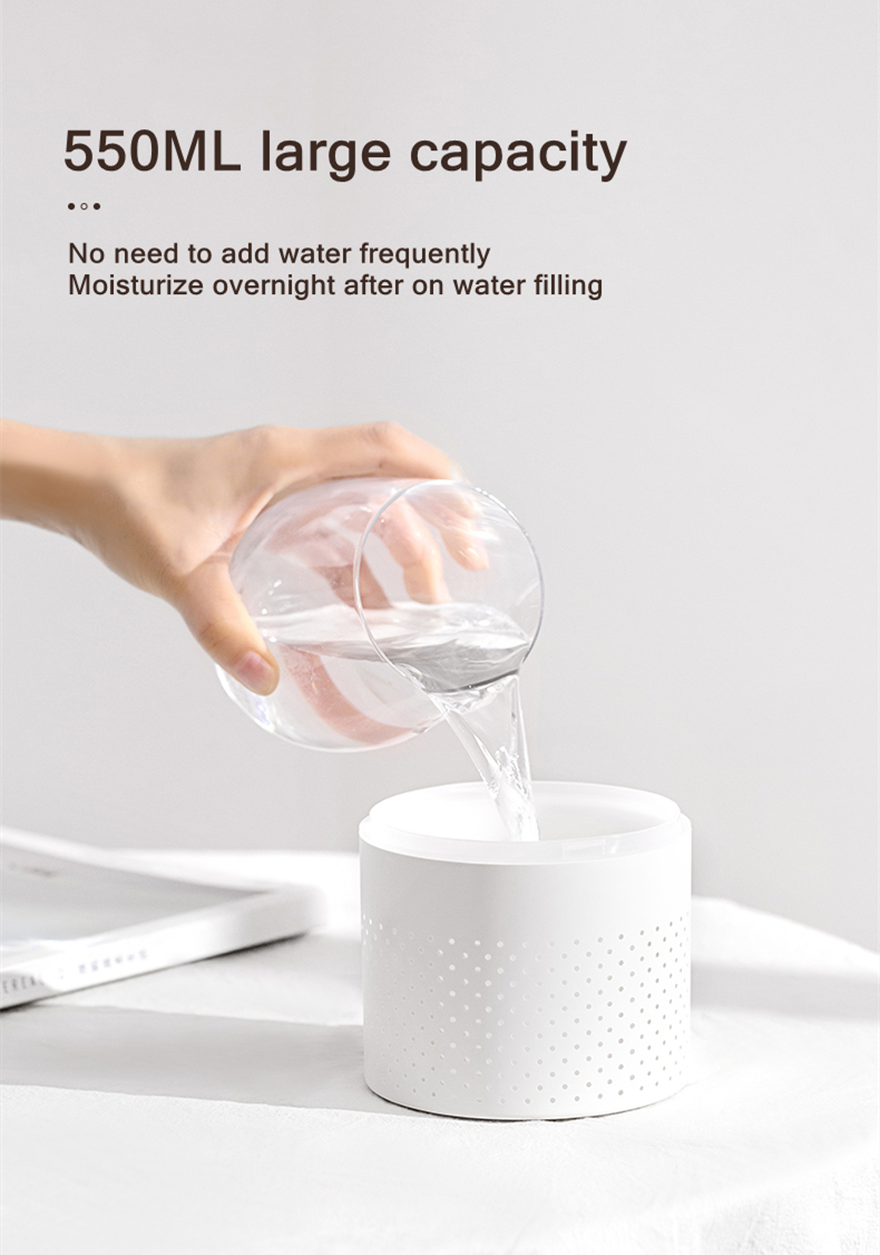 HOMEFISH Rechargeable Battery Essential Oil Diffusers 550ml Projection Air Humidifier