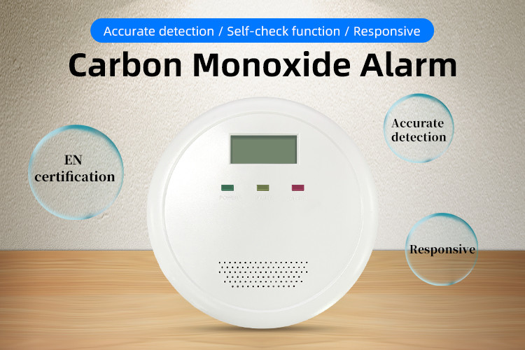 Replaceable Battery Operated Carbon Monoxide And Smoke Alarm With LCD Display