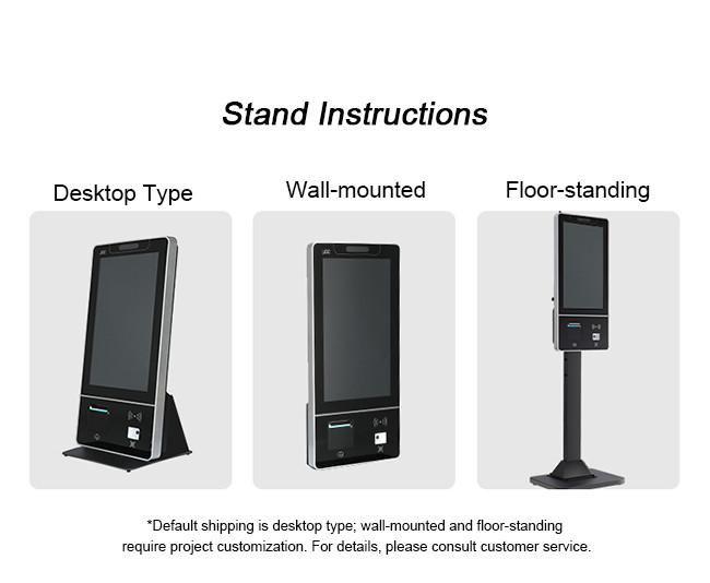 Solar Powered Food Ordering Kiosk 18.5" Self Ordering Kiosk For Restaurants