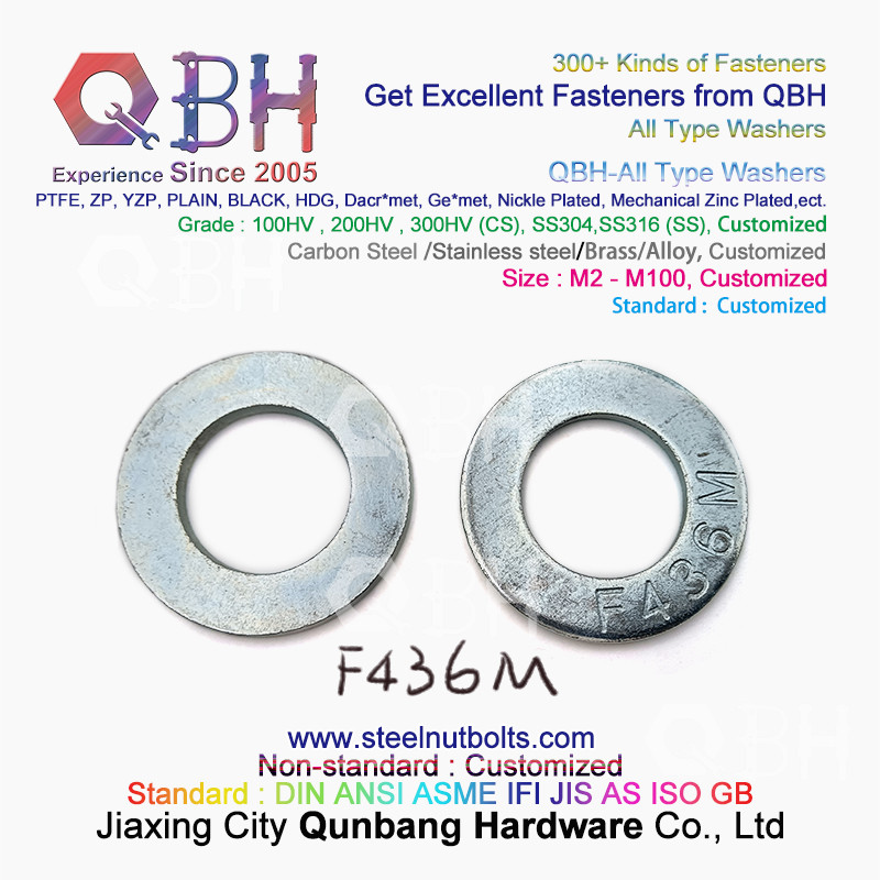 QBH DIN125 DIN127 F436 F436M F959 F959M DIN434 DIN436 NFE25-511 All-Type Flat Spring Tapered Toothed Round Square Washer