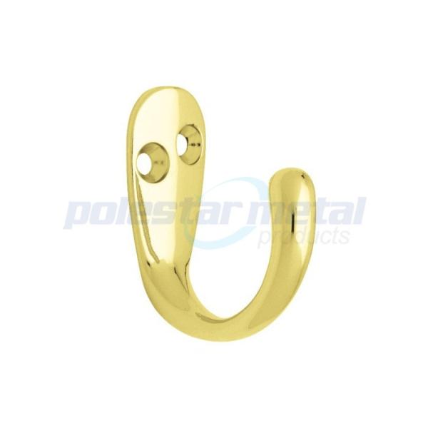 Quality Custom Polished Brass Door Hardware Sets 1-13/16" Single Robe Hook for sale