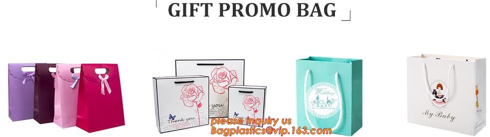 Customized Red Printed Kraft Paper Shopping Bag with Ribbon Handles and Bowknot,Kraft Paper Shopping Bag with Kinds off