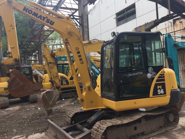 Year 2007 Used Crawler Excavator Komatsu PC56 4D102E engine with High Precision