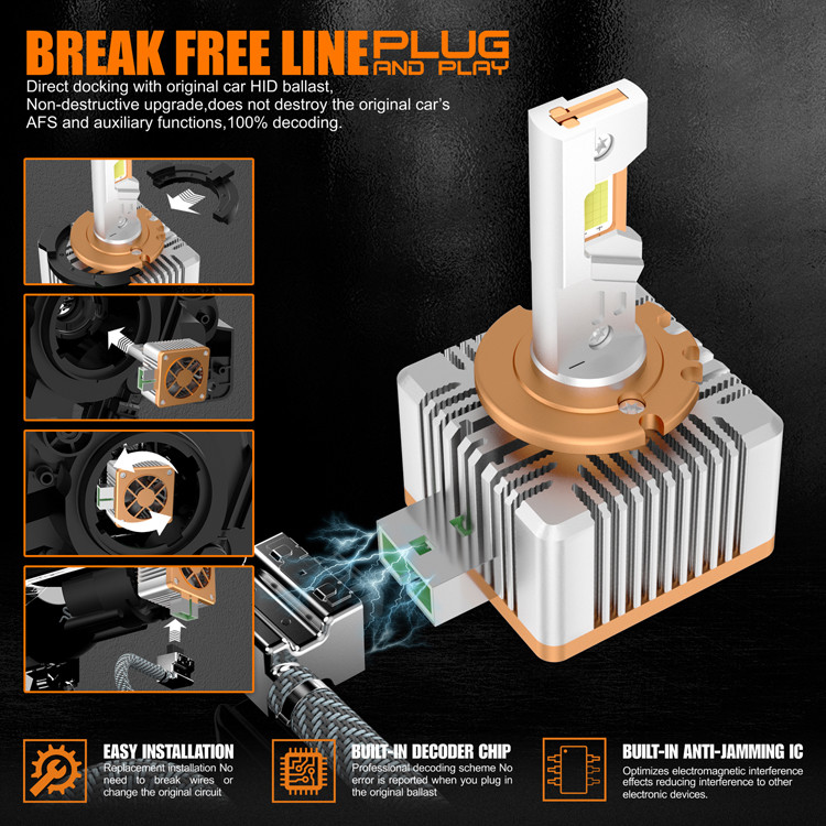 Plug And Play Universal Fit LED Headlight Bulbs lights PCB PCBA