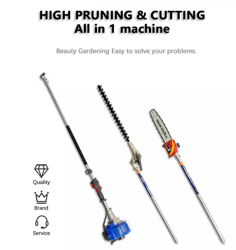 Telescopic 25.4cc Long Pole Chainsaw 2 Stroke Gasoline Pole Saw