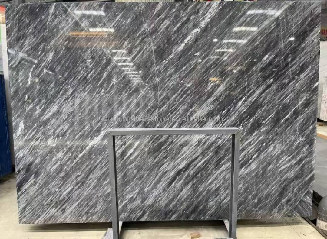 Hotel Interior Design Calcite Marble Step Floor and Stairs with Light in Florence Gray