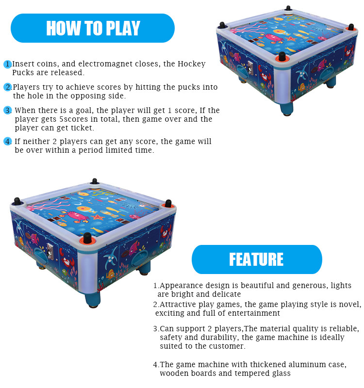 Arcade Kids Game Machine 4 Person Air Hockey Table Electronic Sports