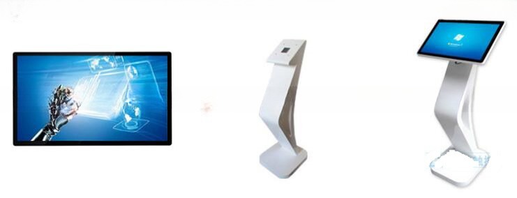 27" inch TFT LED AD signage display PC touch screen kiosk stand