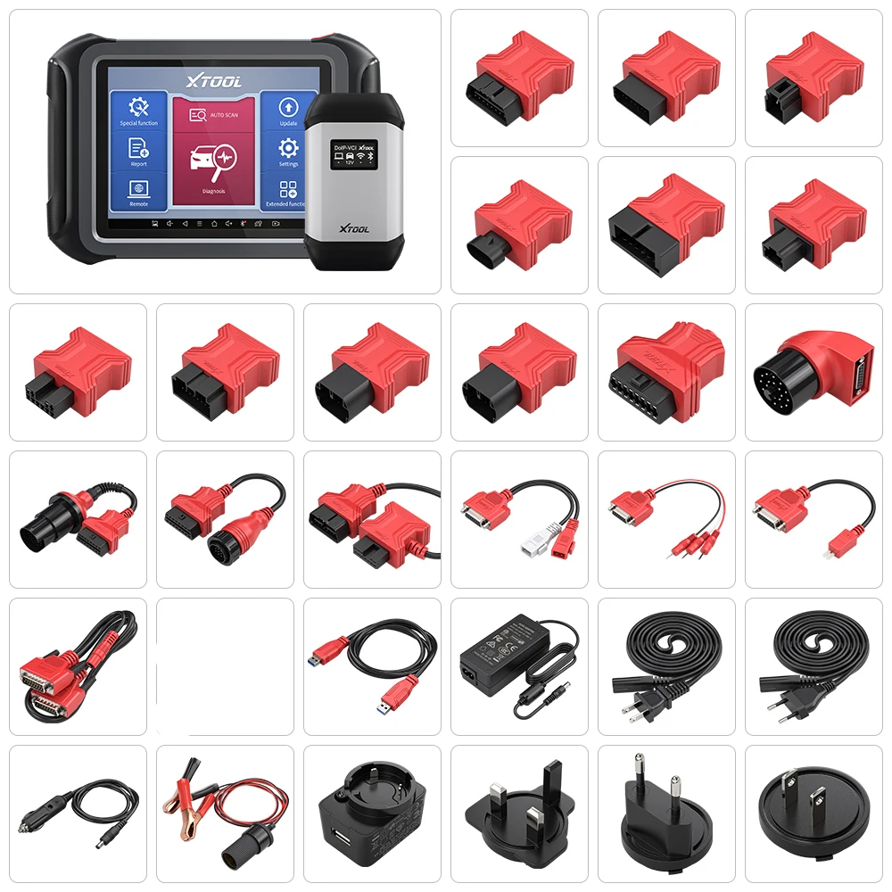 XTOOL D9 Automotive Scanner Tool Topology Map Active Test ECU Coding OBD2 Full System Diagnoses 42+ Resets Support DoIP