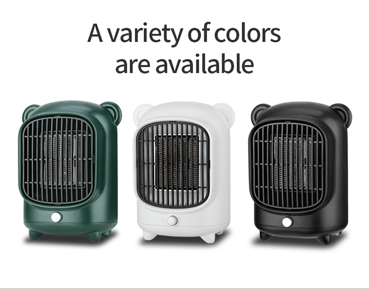 NO App-Controlled 500W Cute Design PTC Ceramic Room Desk Electric Hot Air Fan Heater