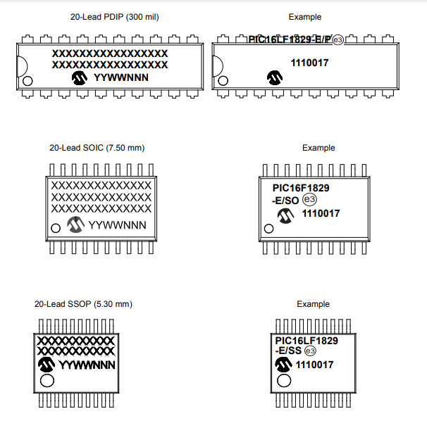 PIC16F1825T-I/ST PIC series Microcontroller IC Microchip FLASH 14-TSSOP