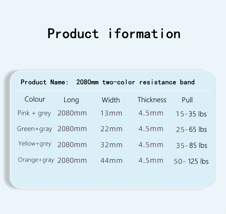 2080mm Pull Up Yoga Resistance Band Easy To Carry Two Colors