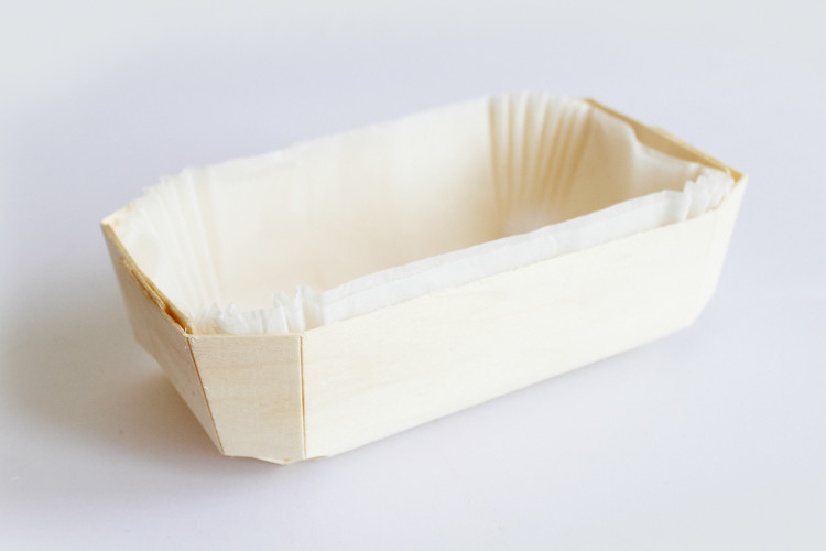 Customized Disposable Wooden Box Food Basket Biodegradable For Baking Bread