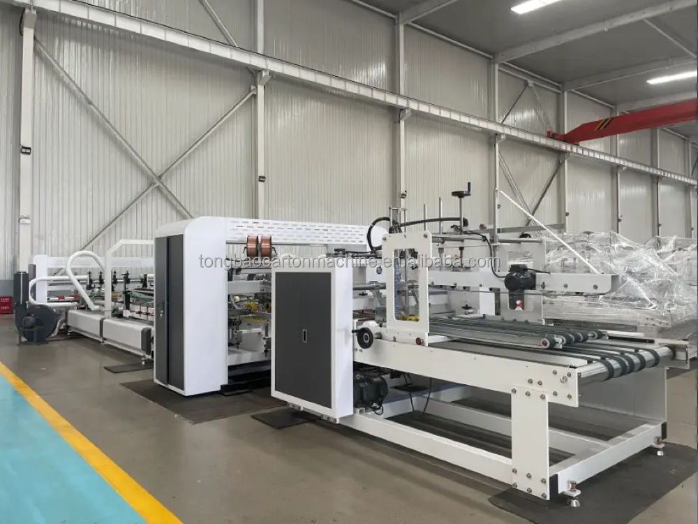 Automatic Folding Box Gluing and Stapling Machine for Folder Gluer Carton Box Making