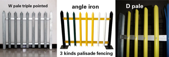 2750mm Width Q235 Galvanized Steel Palisade Fencing Welded Wire Garden Fence