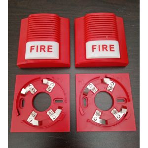  ABS material Red Audio &amp; Visual Alarm Apparatus SM501 addressable AV Sounder with Back Base Box Manufactures