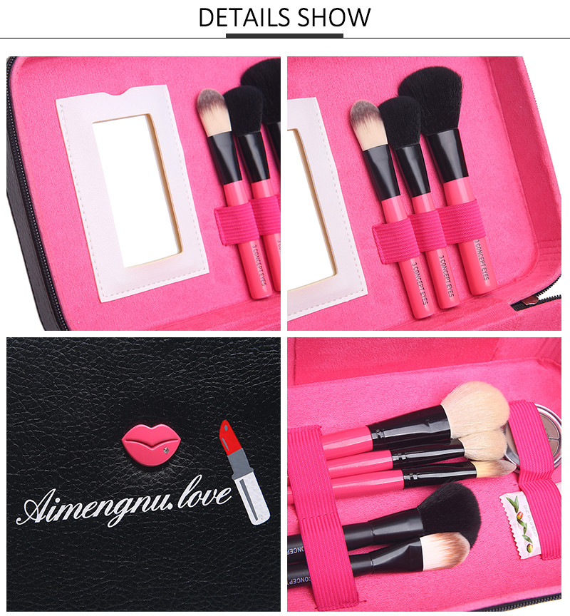 Travel Portable Makeup Bag Stylish Pu Cosmetic Bag