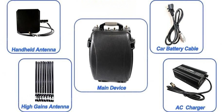 UAV FPV Portable RF Jammer Anti Drone Backpacks Defence System 433mHz