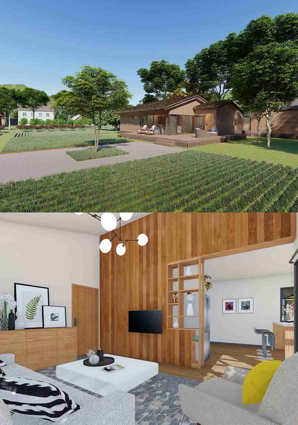 Fine Steel Frame Prefabricated Houses / Removable Simple Wooden House