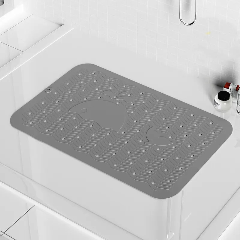 Thickened Silicone Bath Mat Lightweight Anti Slip Multiscene