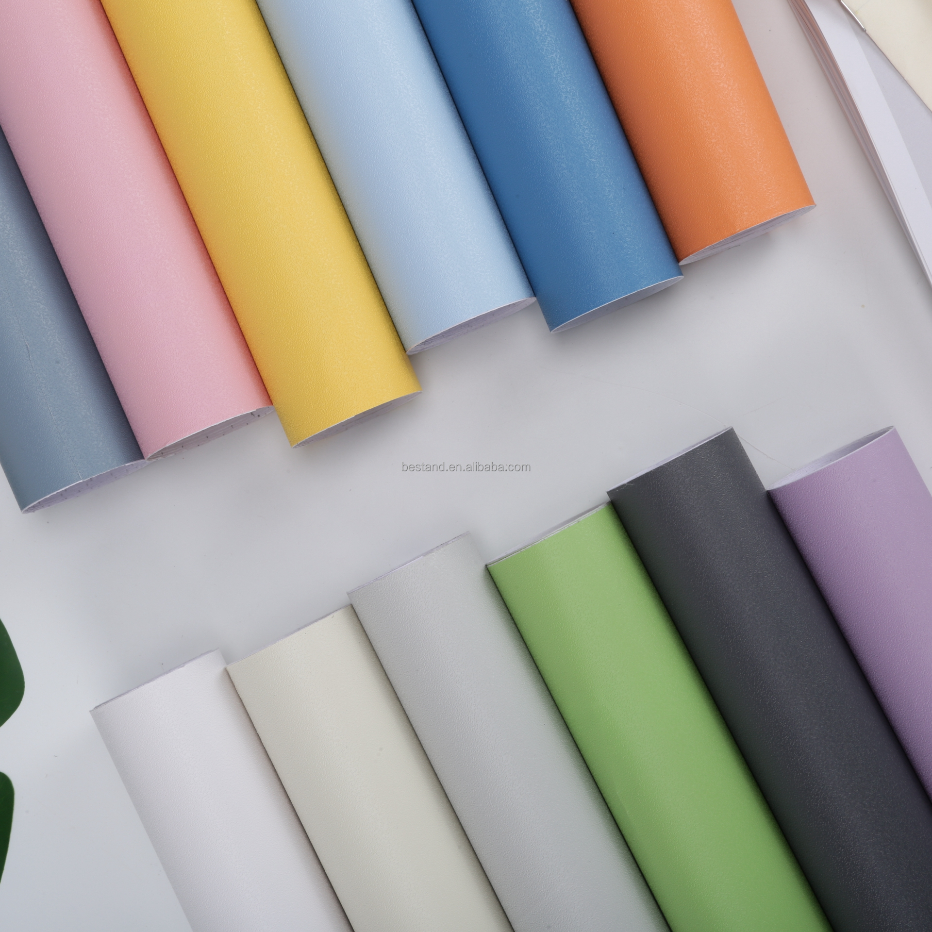 Plain Color Peel and Stick Grasscloth Contact Paper for Cabinets/Countertops Waterproof Textured Self Adhesive Wall Paper