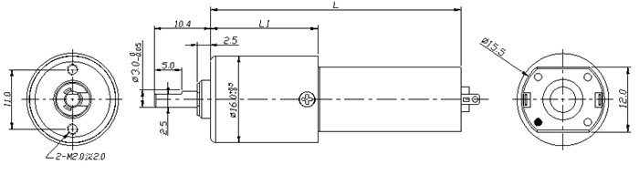 High Torque 16mm 23rpm 340mA Micro Geared Motor For Mobile Telecom