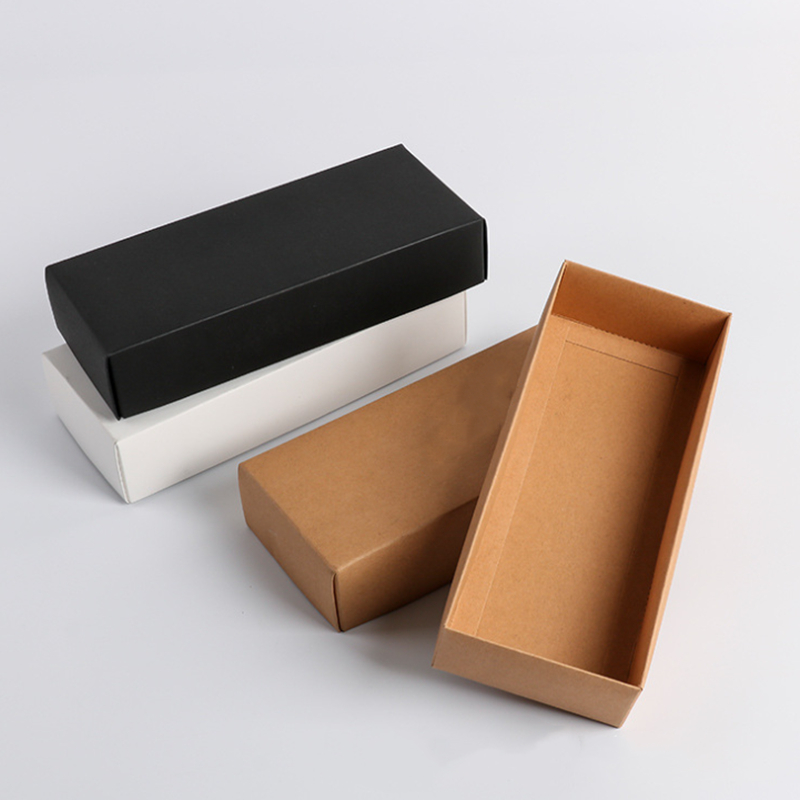 Customized Printing Folding Recycled Kraft Box Rectangle For Jewelry Socks Packaging