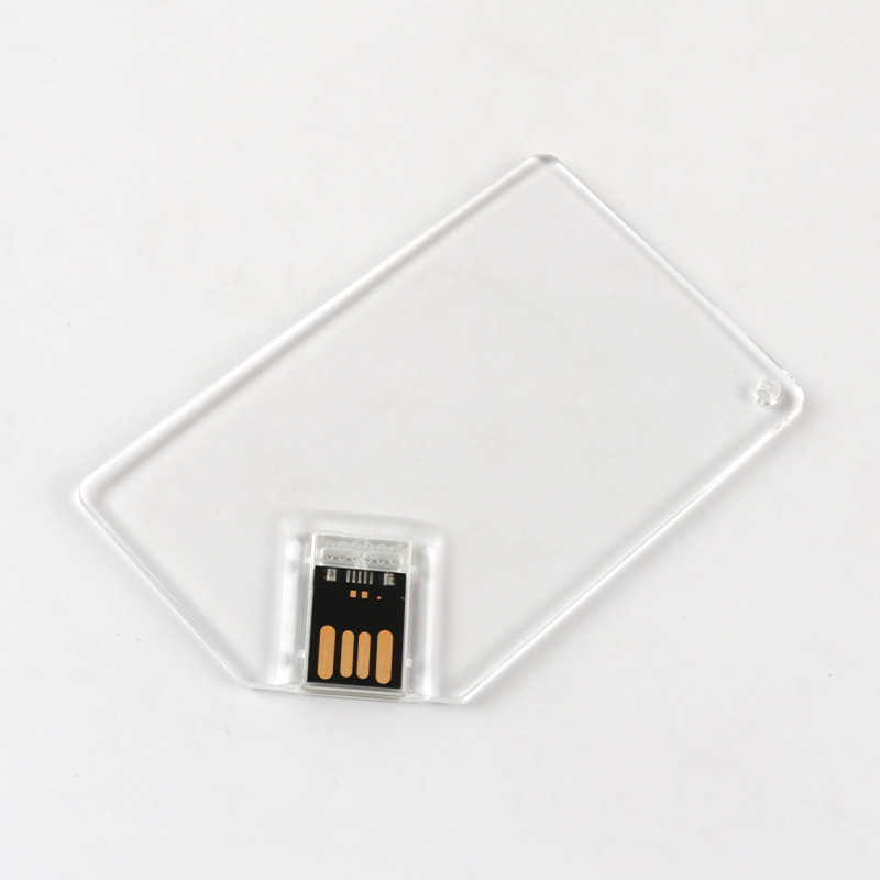 Transparent Plastic Credit Card Usb Memory Stick 2.0 MINI UDP 128GB 64GB 50MB/S