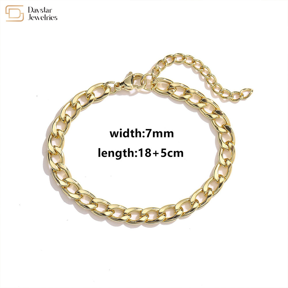 Men Stainless Steel Bracelet , Contemporary Hip Hop Cuban Link Bracelet