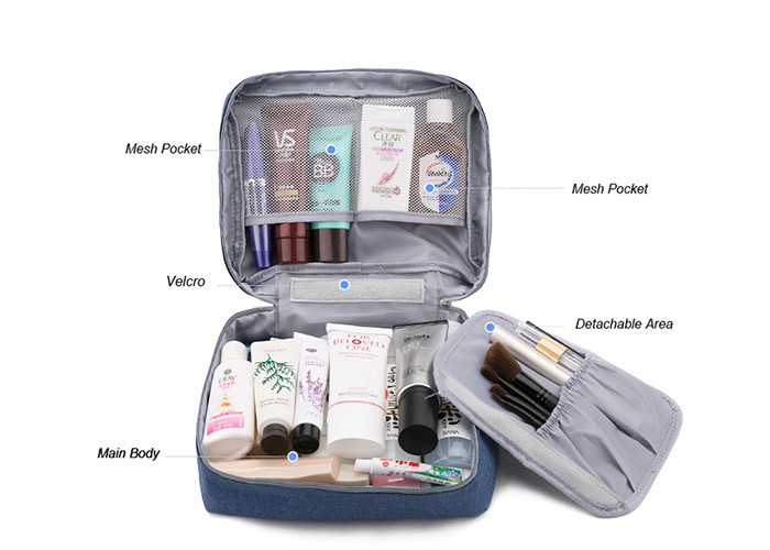 Foldable OEM Personal Organizer Toiletry Bag , Hanging Travel Accessory Bag